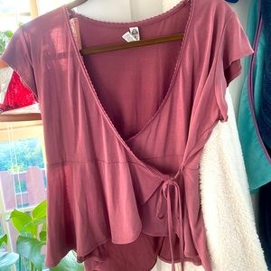 Purple Wrap Top